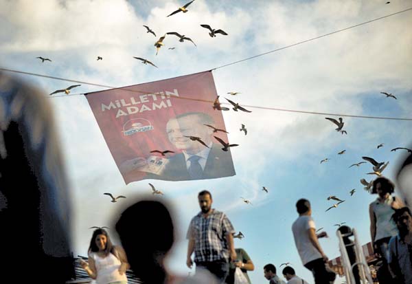 Publicidad del primer ministro en Estambul.