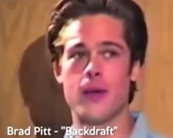 Brad Pitt, con líneas de 'Backdraft'.