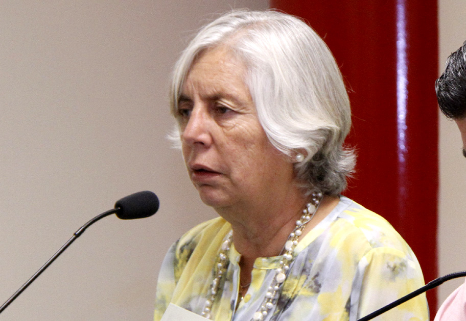 La secretaria Eglantina Canales estuvo en Torreón este miércoles.