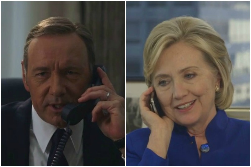 Frank Underwood intenta engañar a Hillary Clinton.