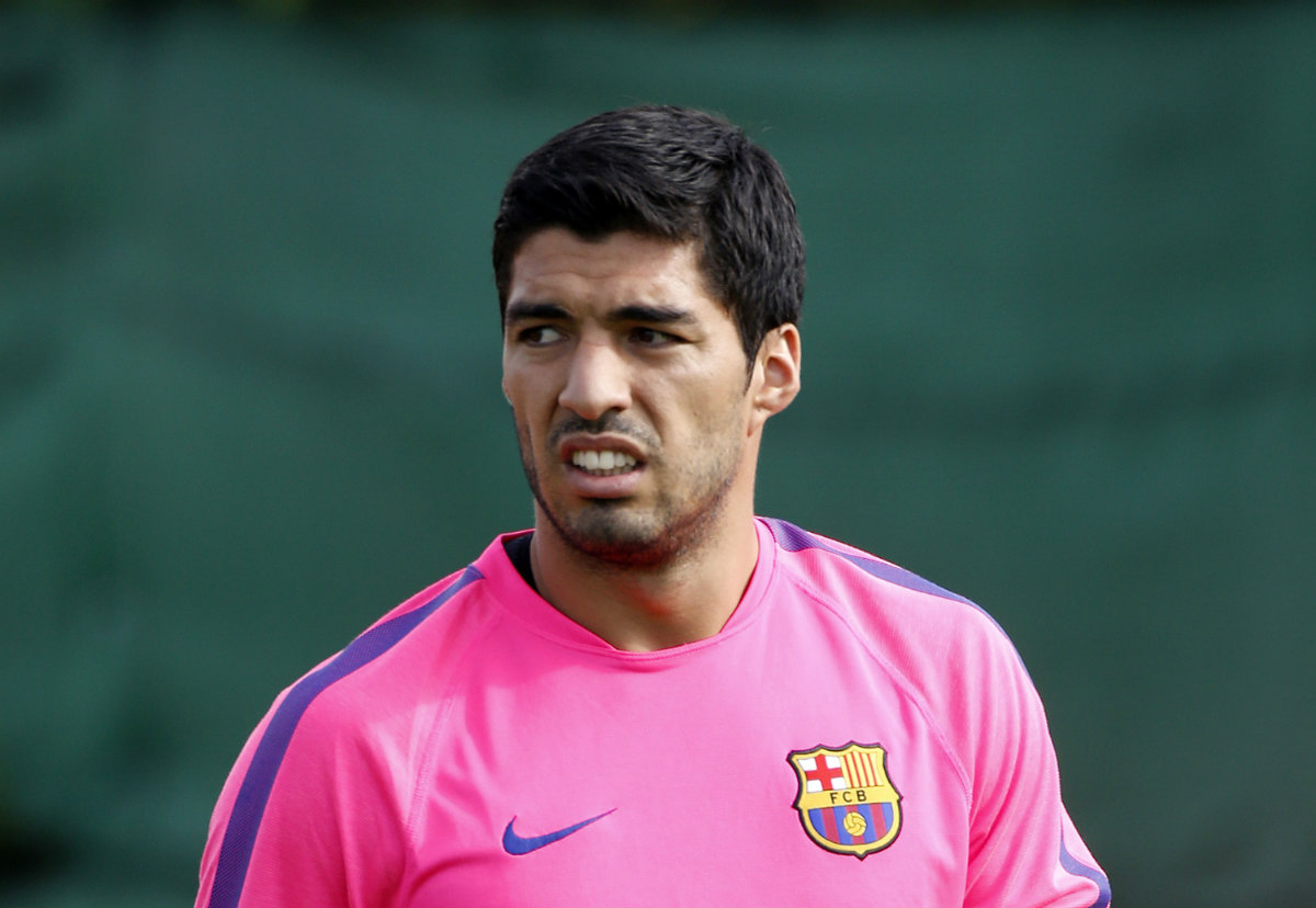 Primer entrenamiento de Luis Suárez 
