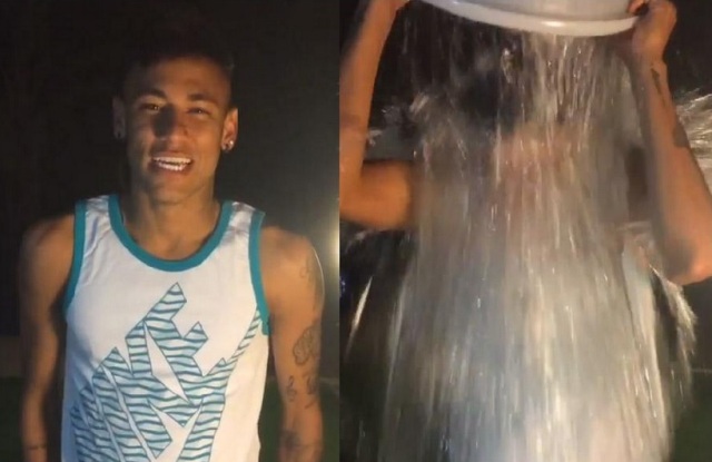 Neymar se unió al Ice Bucket Callenge
