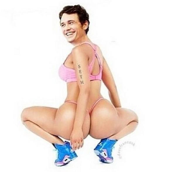 De esta forma James Franco reta a Selena Gomez y Nicki Minaj con el ‘Ice Bucket Challenge’. 