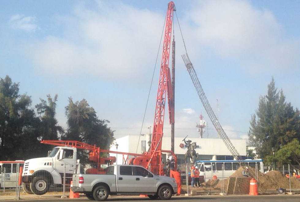 Actualmente los trabajos se desarrollan en el camellón de la avenida Laureles