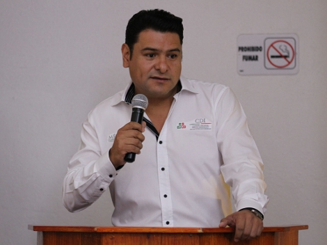 El delegado en Hidalgo de la Comisión Nacional para el Desarrollo de los Pueblos Indígenas, Daniel Rolando Jiménez Rojo. 