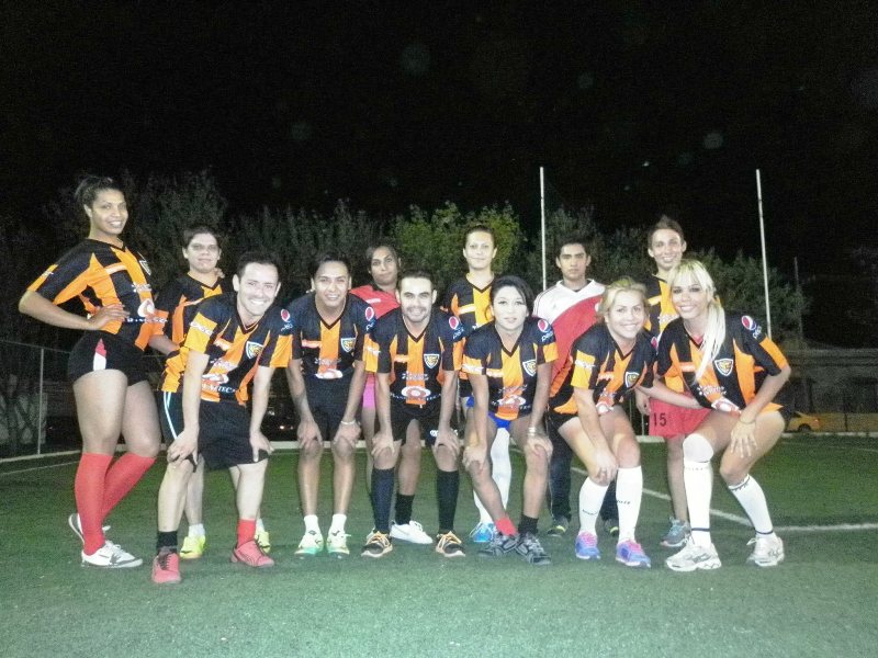 Equipo de la Liga de Futbol LGBT “En la cancha tod @s somos iguales”