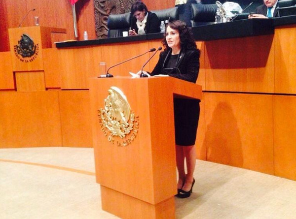 La senadora perredista Dolores Padierna. 