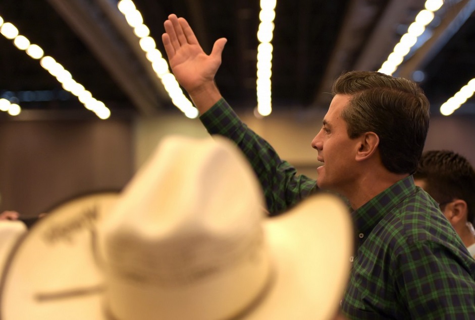 El presidente Enrique Peña Nieto durante el anuncio de créditos para el campo.