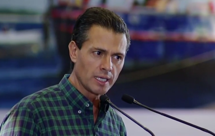 El presidente Enrique Peña Nieto durante el anuncio de créditos para el campo.