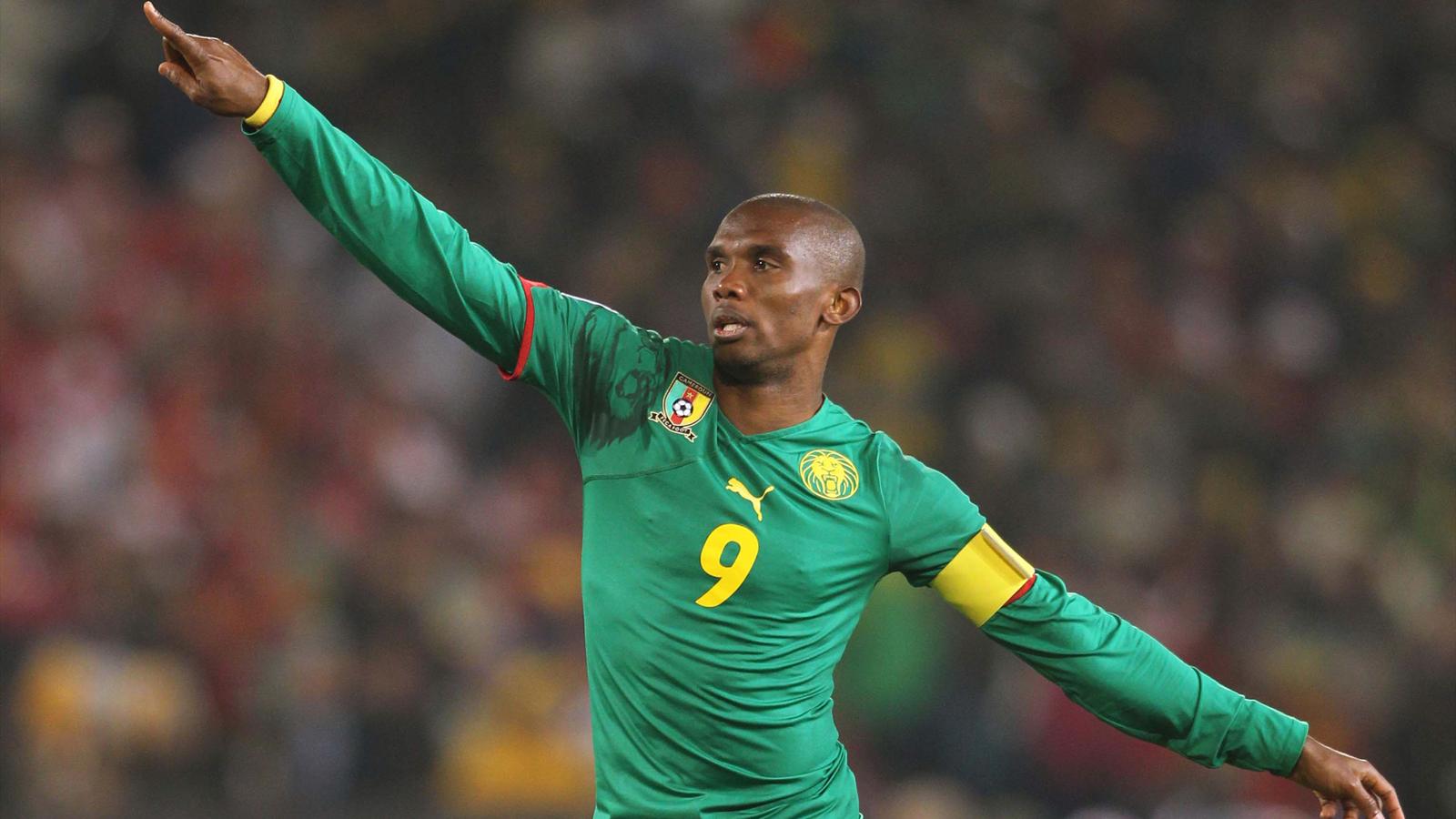 Samuel Eto'o con la selección de Camerún 