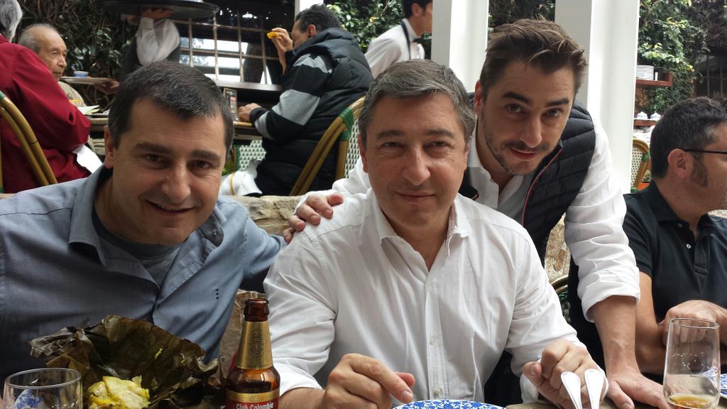 Josep, Joan y Jordi Roca durante su gira por Colombia.