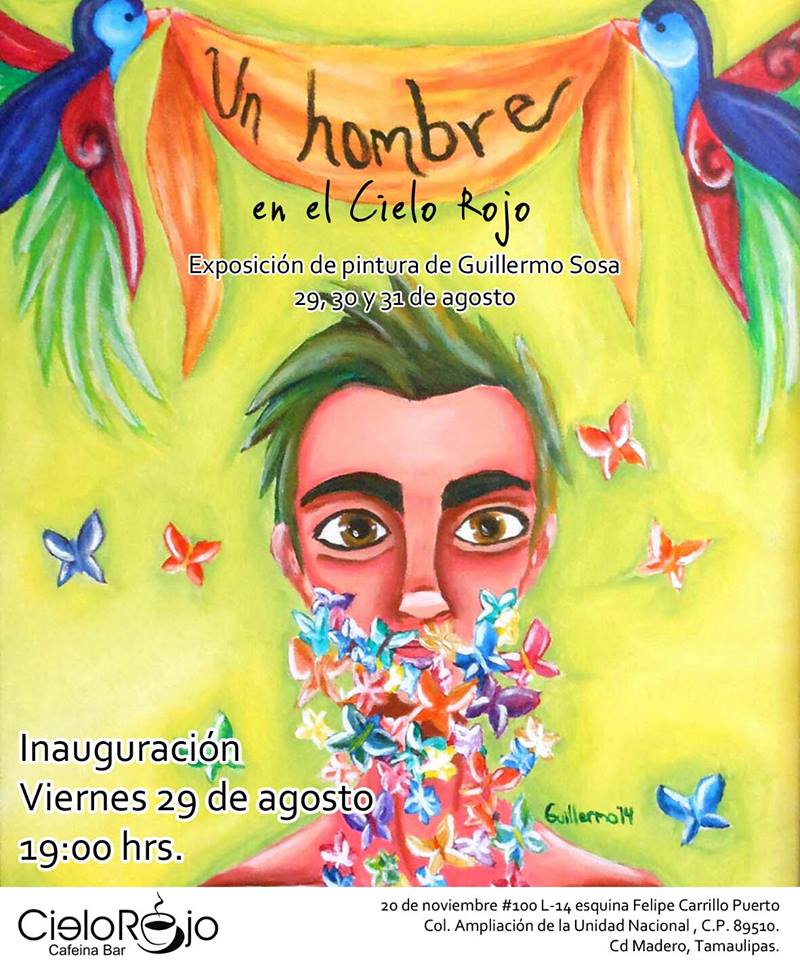 Pintor tampiqueño mostrará sus cuadros en Café Cielo Rojo en Ciudad Madero