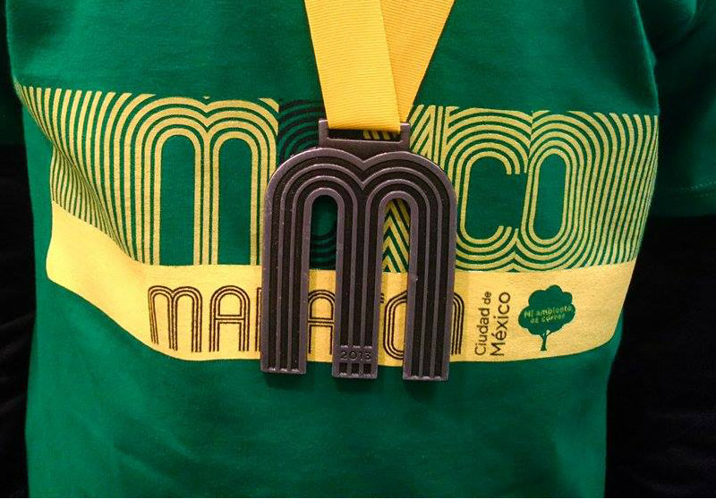 Diseño de la primera medalla "M", del Maratón CDMX 