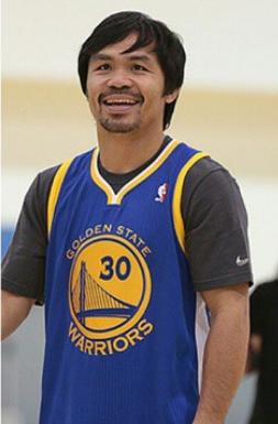 Manny Pacquiao juega con los Guerreros de Oakland