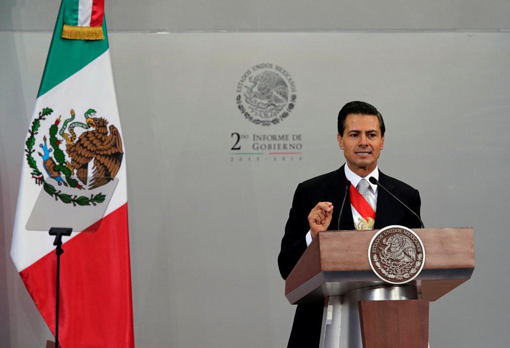 El madatario durante su segundo Informe de Gobierno