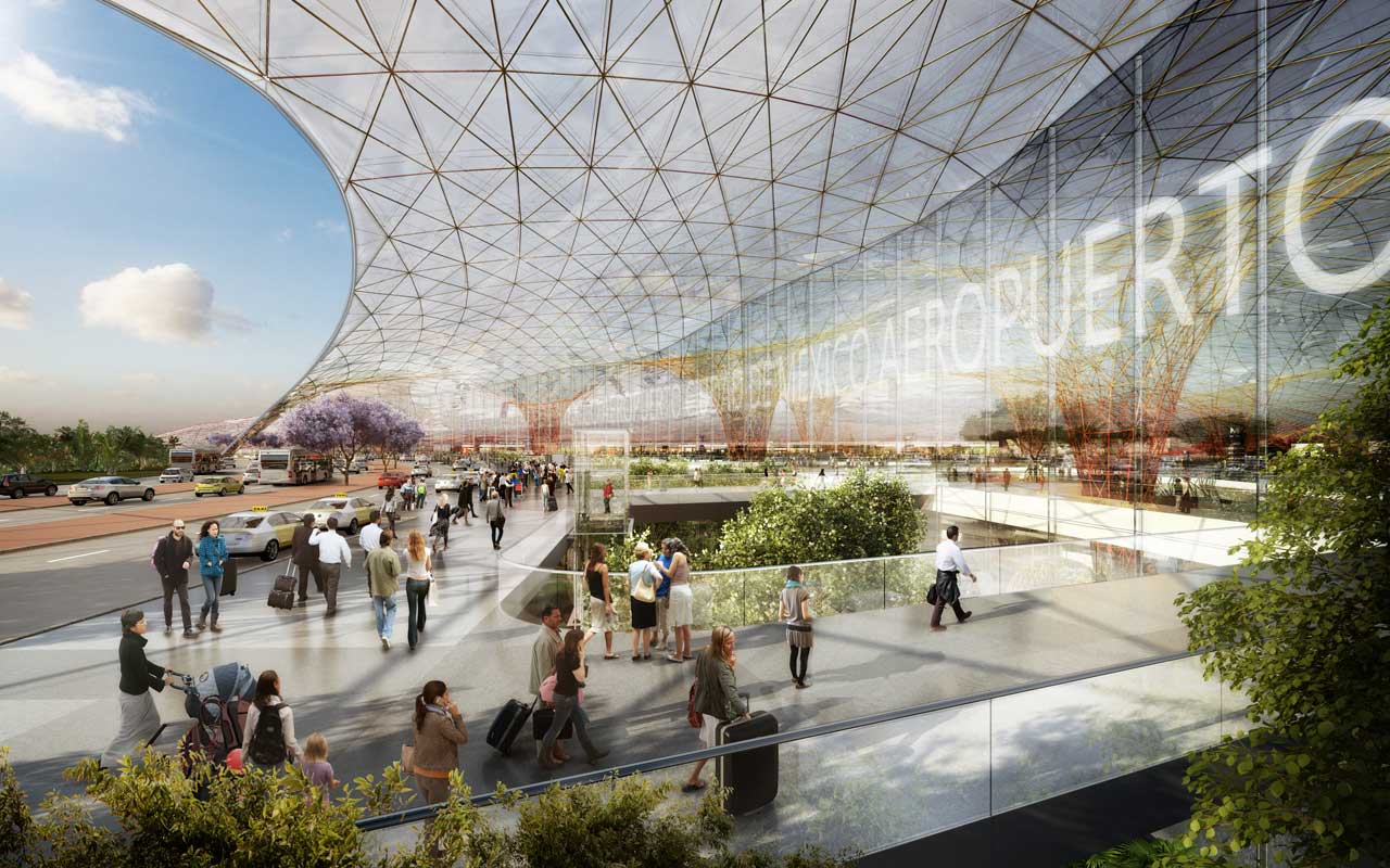 El nuevo aeropuerto tendrá un jardín de cactáceas en la entrada, plantas representativas de México.