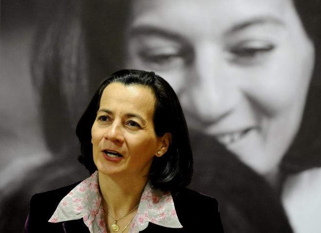 Clara Rojas durante la presentación de su libro "Cautiva" en abril de 2009 en Bogotá