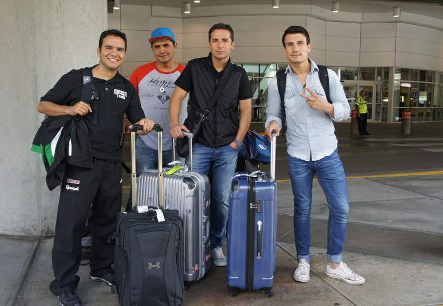 Llegada del Massa a Cincinnati junto a su equipo de trabajo 