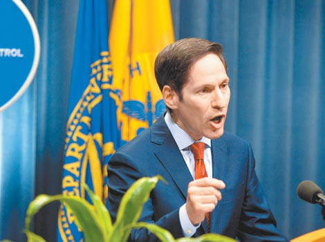 Tom Frieden dio una conferencia en Atlanta.