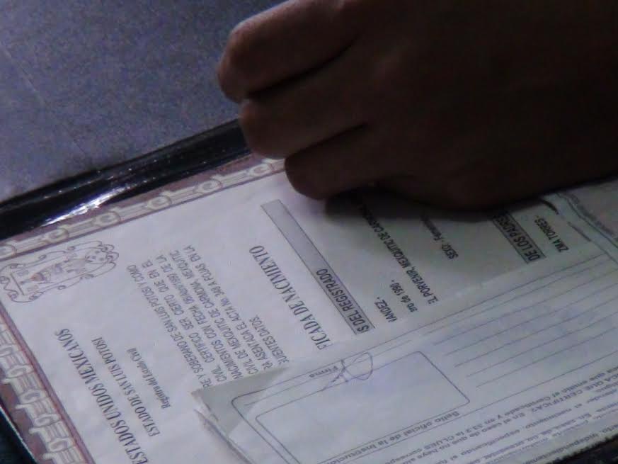 acta de nacimiento