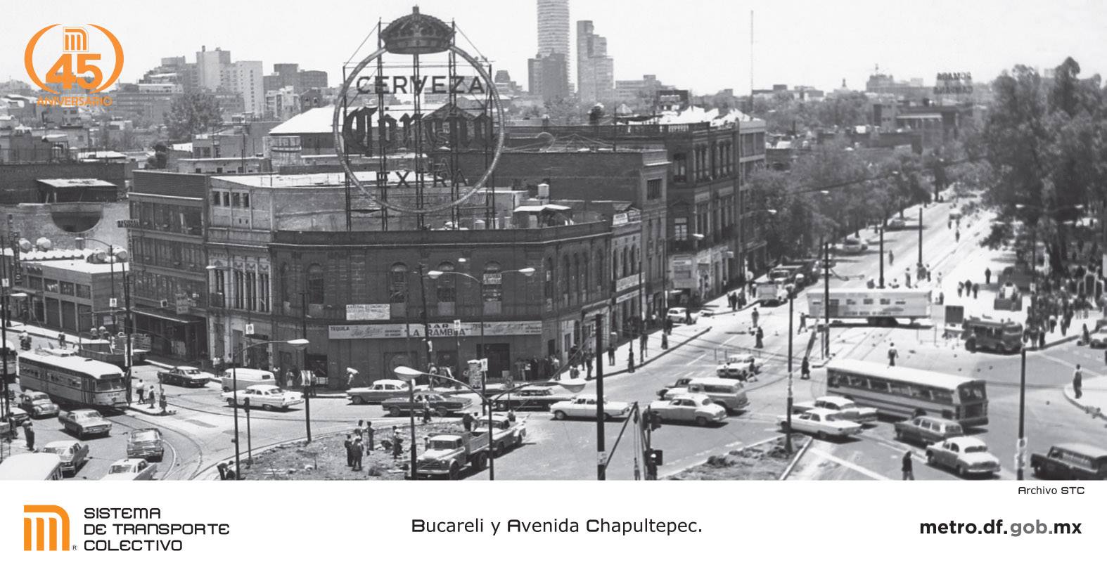 Bucareli y avenida Chapultepec.