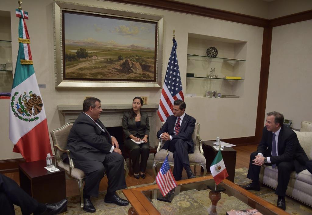 Peña Nieto se reunió con el gobernador de New Jersey, Chris Christie.