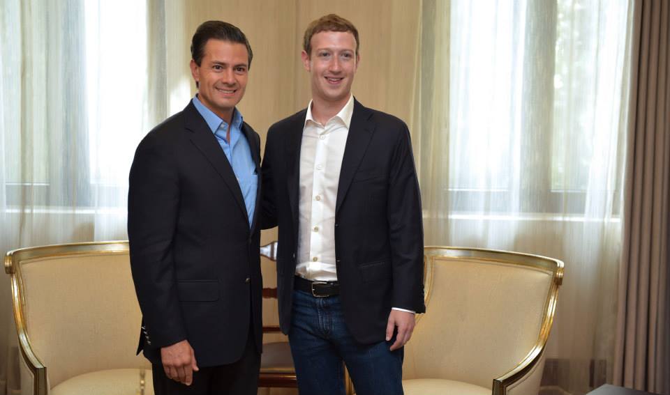 Enrique Peña Nieto y Mark Zuckerberg sostuvieron una reunión en la Residencia Oficial de Los Pinos.