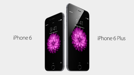 Los nuevos iPhone 6 de Apple.