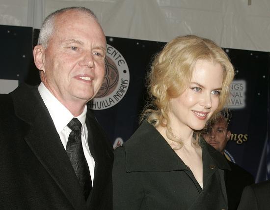 Antony Kidman, padre de la actriz, y Nicole Kidman. 