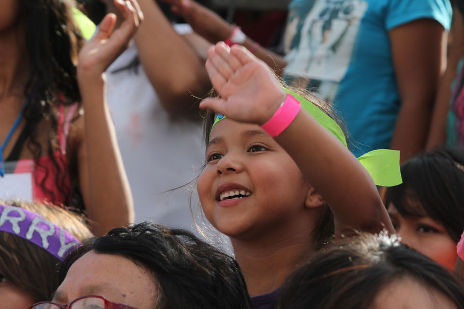 La mayor parte de los que fueron eran niños y niñas, llevados por sus padres