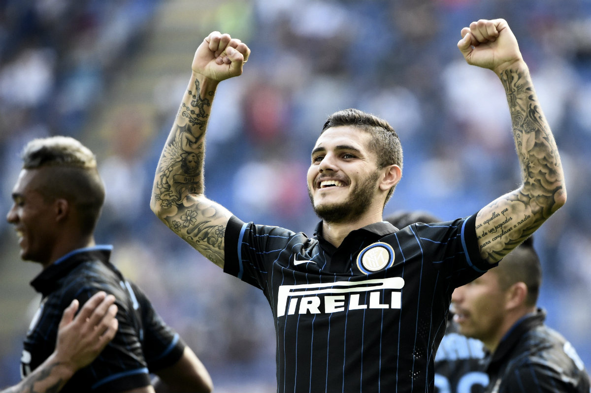 Mauro Icardi celebrando el segundo gol ante el Sassuolo