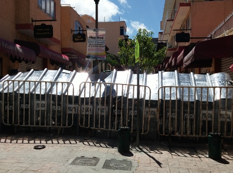Vigilan la capital Fuerza Estatal, el Ejército mexicano, Protección Civil, tránsito estatal, Policía preventiva municipal y elementos de Fuerzas Espec