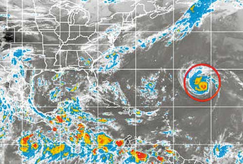 La ubicación satelital del fenómeno.
