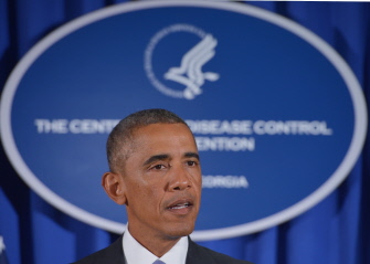 El presidente de EU, Barack Obama, durante su intervención en el Centro para Control y Prevención de Enfermedades en Atlanta, Georgia