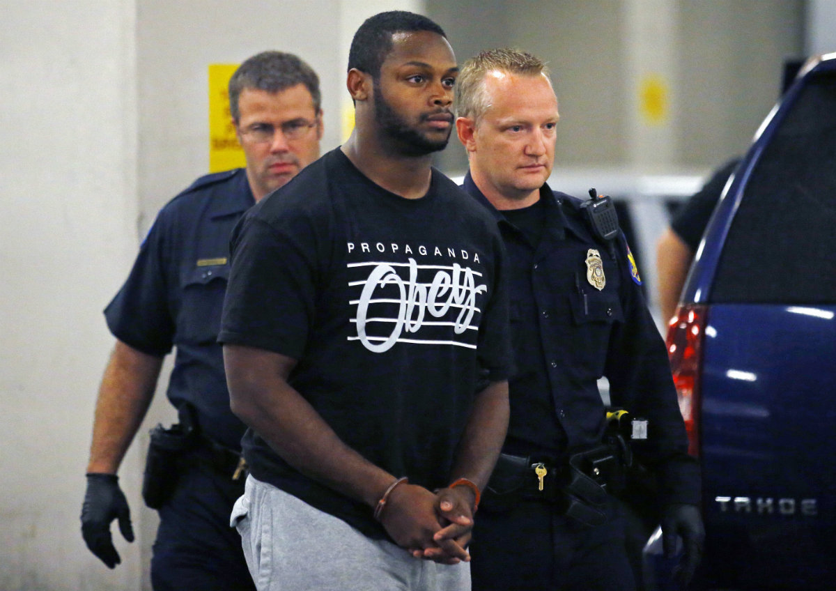 Jonathan Dwyer, en el momento del arresto 