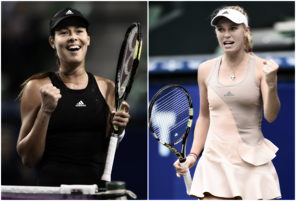 Ana Ivanovic y Caroline Wozniacki en la final del torneo de Tokio 