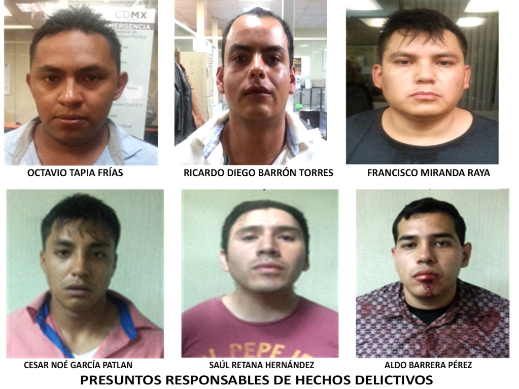 Tres de los detenidos cuentan con antecedentes penales.