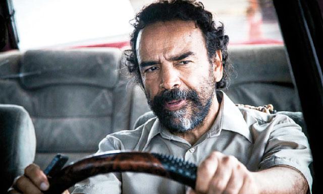 Damián Alcázar durante su participación en el filme Magallanes. 