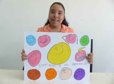 Melany Azeneth Contreras Meza, de 12 años, fue la ganadora del dibujo. 