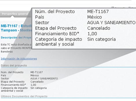 El proyecto está catalogado como Acueducto Río Tampaon - Monterrey.  