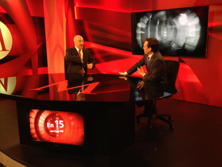 Xavier Garza, secretario de administración y finanzas del PRD, en "En 15".