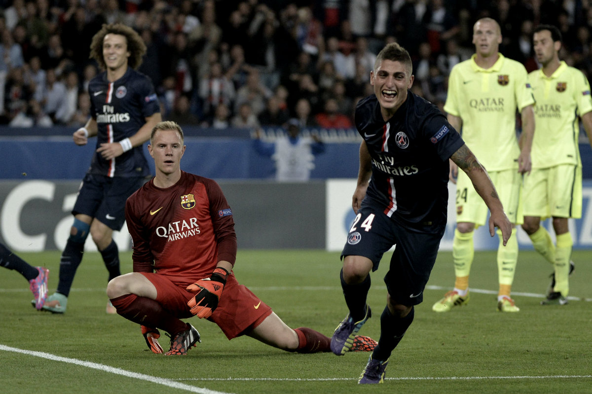 Marco Verratti apareció en Parc des Princes 