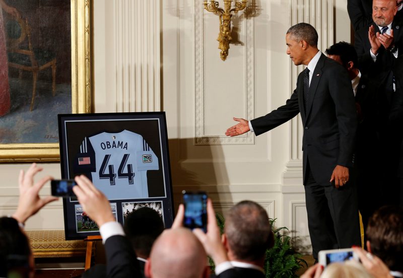 Barack Obama recibe a los campeones de la MLS 