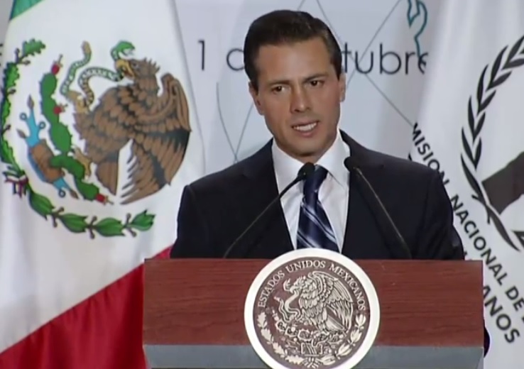 El presidente Enrique Peña Nieto durante el Congreso Internacional y Asamblea General de la Federación Iberoamericana del Ombudsman.