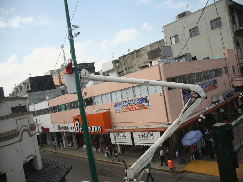En el primer cuadro de Tampico ya operan las videocámaras.