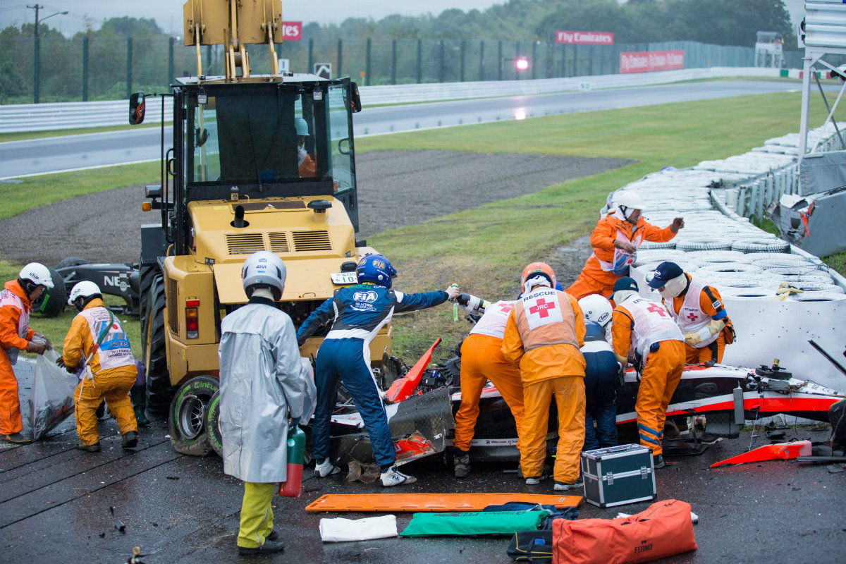 Bianchi fue asistido al estrellarse en el GP de Japón 