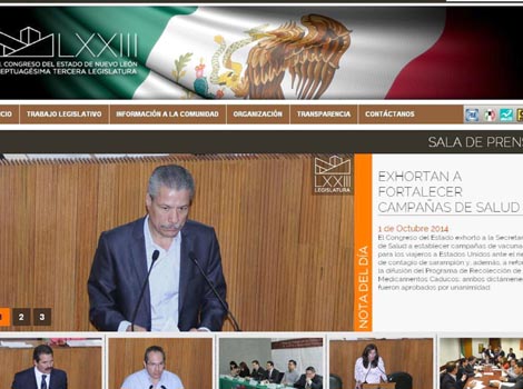 Diputados olvidaron actualizar sus actividades en la página web.