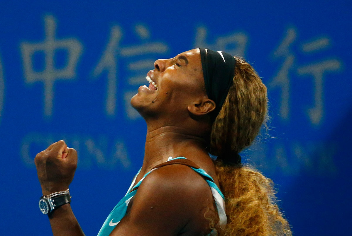 Serena Williams en el abierto de China frente a Lucie Safarova