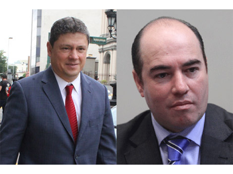 Eduardo Bailey Elizondo, presidente del PRI en la entidad; José Alfredo Pérez Bernal, presidente del PAN en Nuevo León.