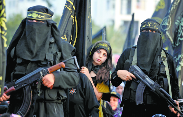 Milicianos en Irak y Siria.